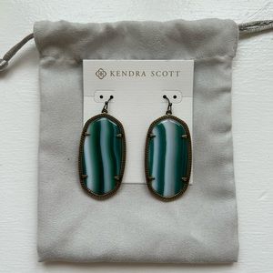 Kendra Scott green Agate Danielle earrings